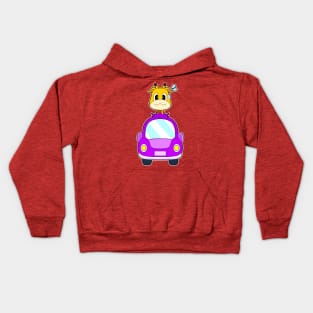 Giraffe Car Kids Hoodie